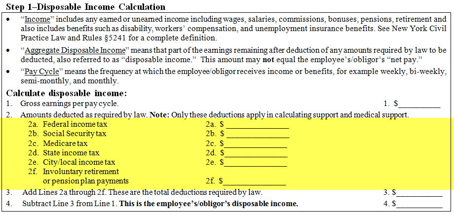 NYS DCSS | Income Withholding Worksheet